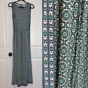 Max Studio Sleeveless Drawstring Wide Leg Medallion Stripe Print Jumpsuit XS